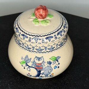 Vintage Made in England Ironstone Sugar Bowl by Johnson Brothers